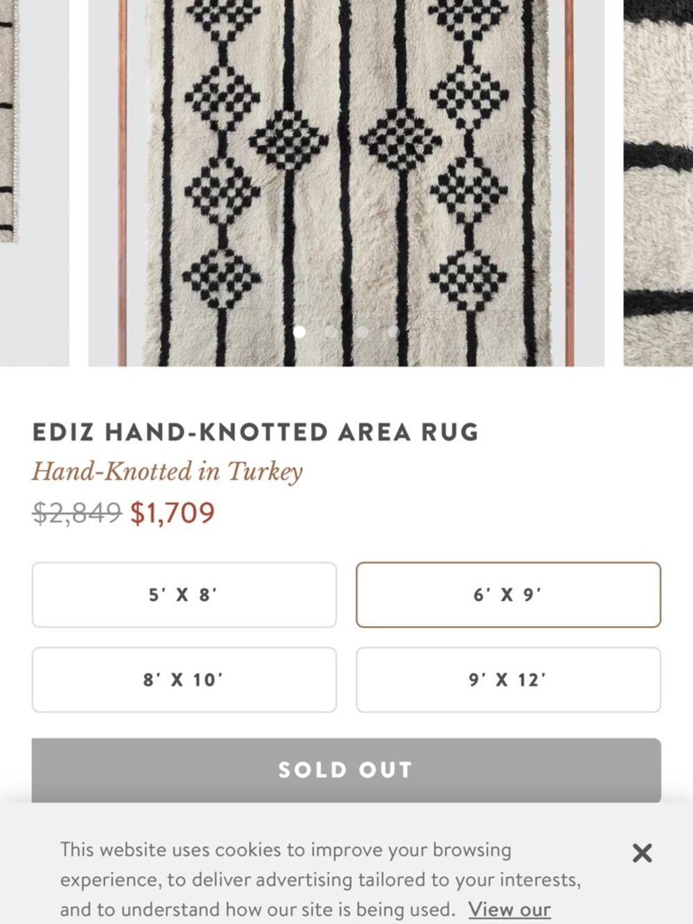 The Citizenry Black & Cream Handwoven Geometric Rug